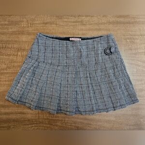 Children's Large Beautees Black & White Plaid Pleated Skort